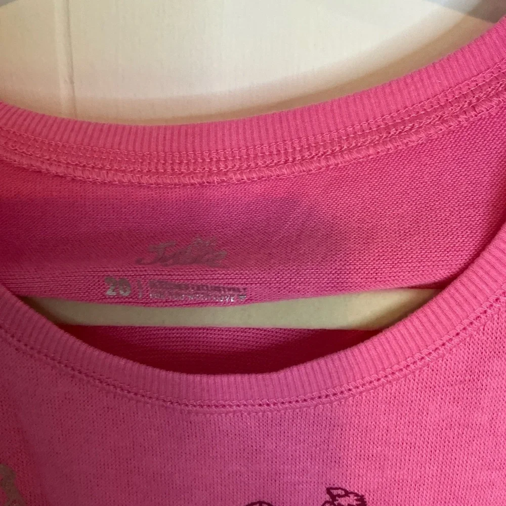 Justice Pink Long Sleeve Tees with Metallic‎ Embellishments